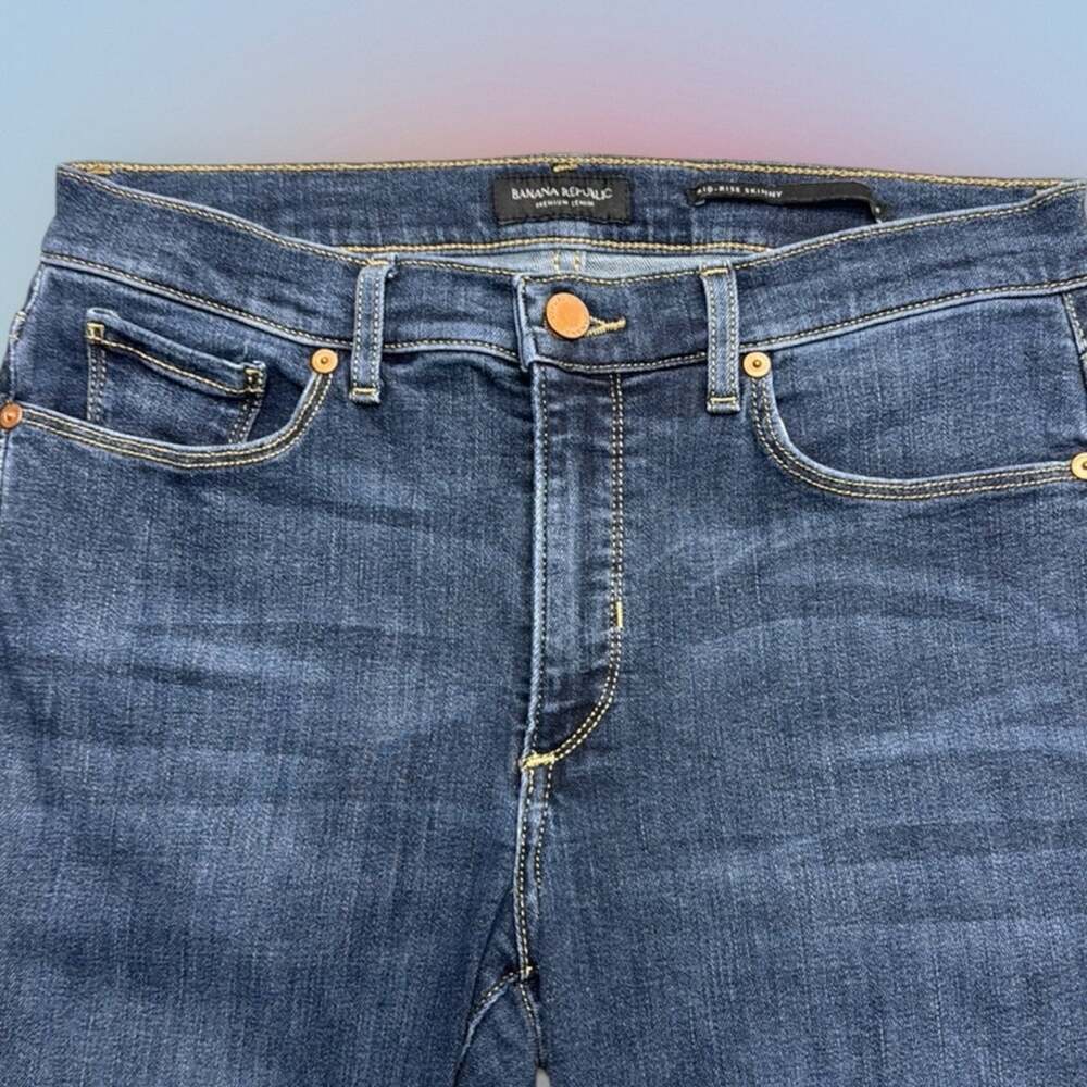 BANANA REPUBLIC Women's 28 MID RISE SKINNY Blue Jeans